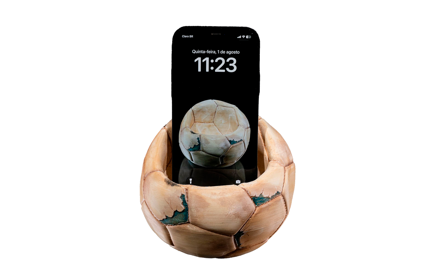 Apoio de Celular - Bola de Futebol Vintage