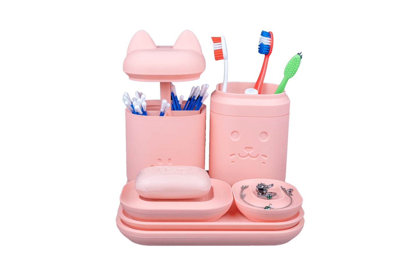 Kit de Organização para Banheiro - Gatinho