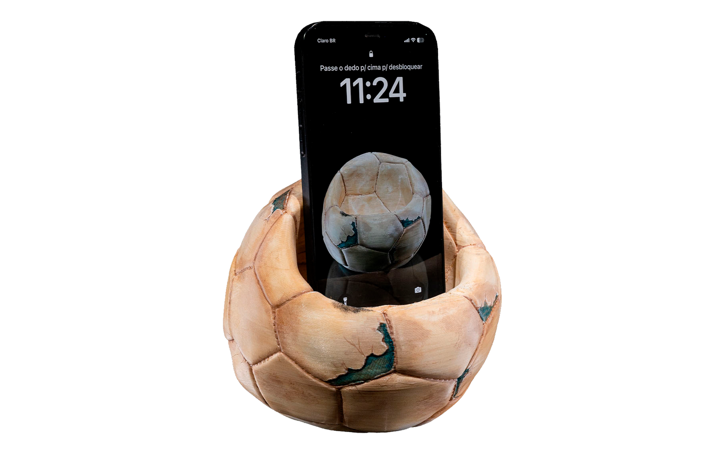 Apoio de Celular - Bola de Futebol Vintage
