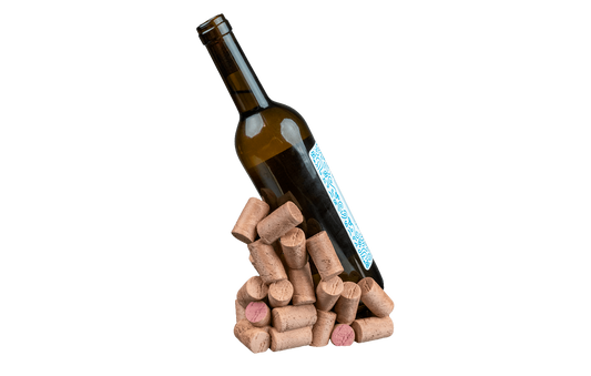 Suporte para Garrafa de Vinho - Base com Rolhas