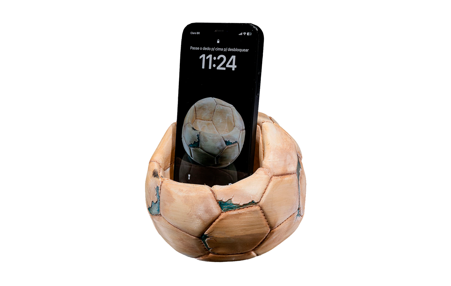 Apoio de Celular - Bola de Futebol Vintage