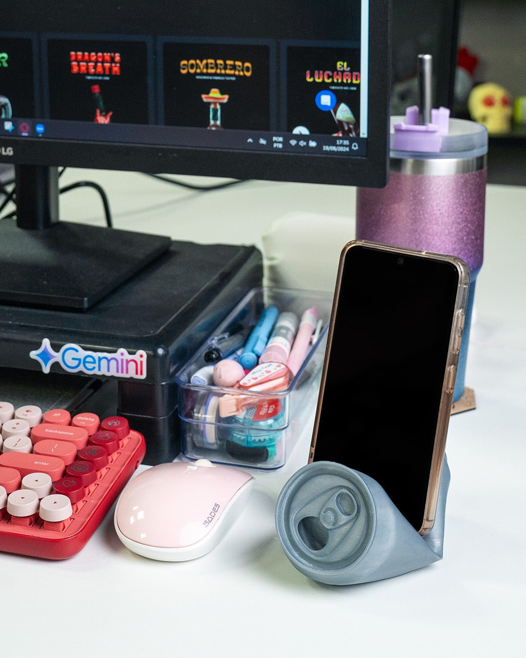 Apoio de Celular - Latinha Amassada