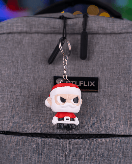 Chaveiro e Enfeite de Árvore - Papai Noel Bravo