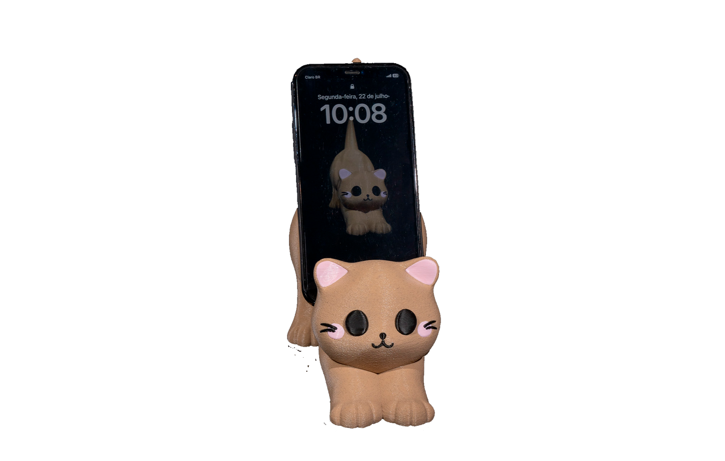 Apoio de Celular - Gatinho Espreguiçando