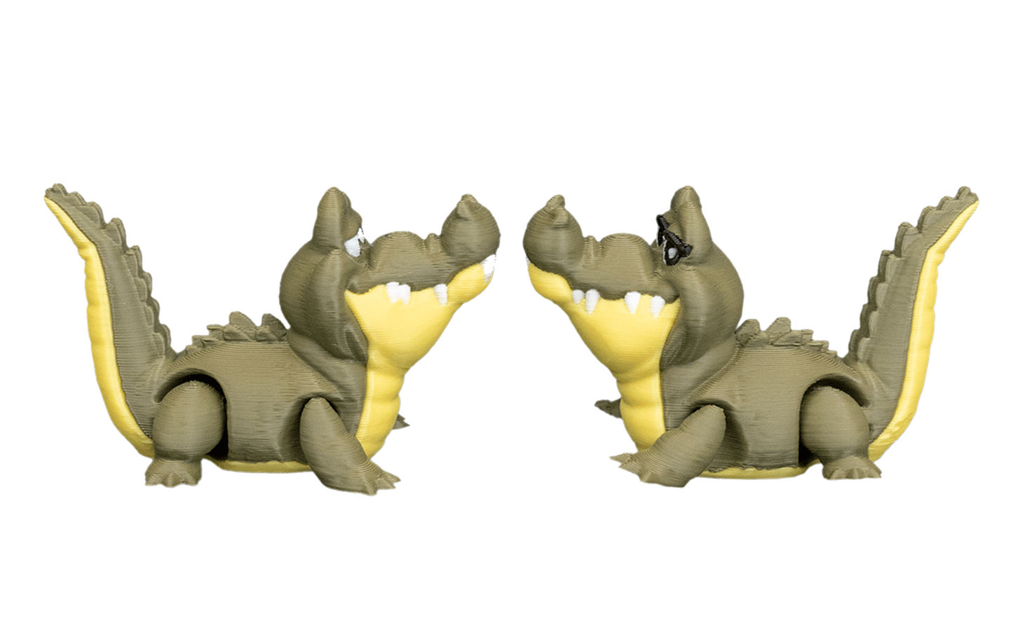 Casal de Crocodilos Articulados