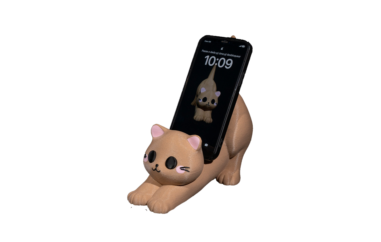Apoio de Celular - Gatinho Espreguiçando