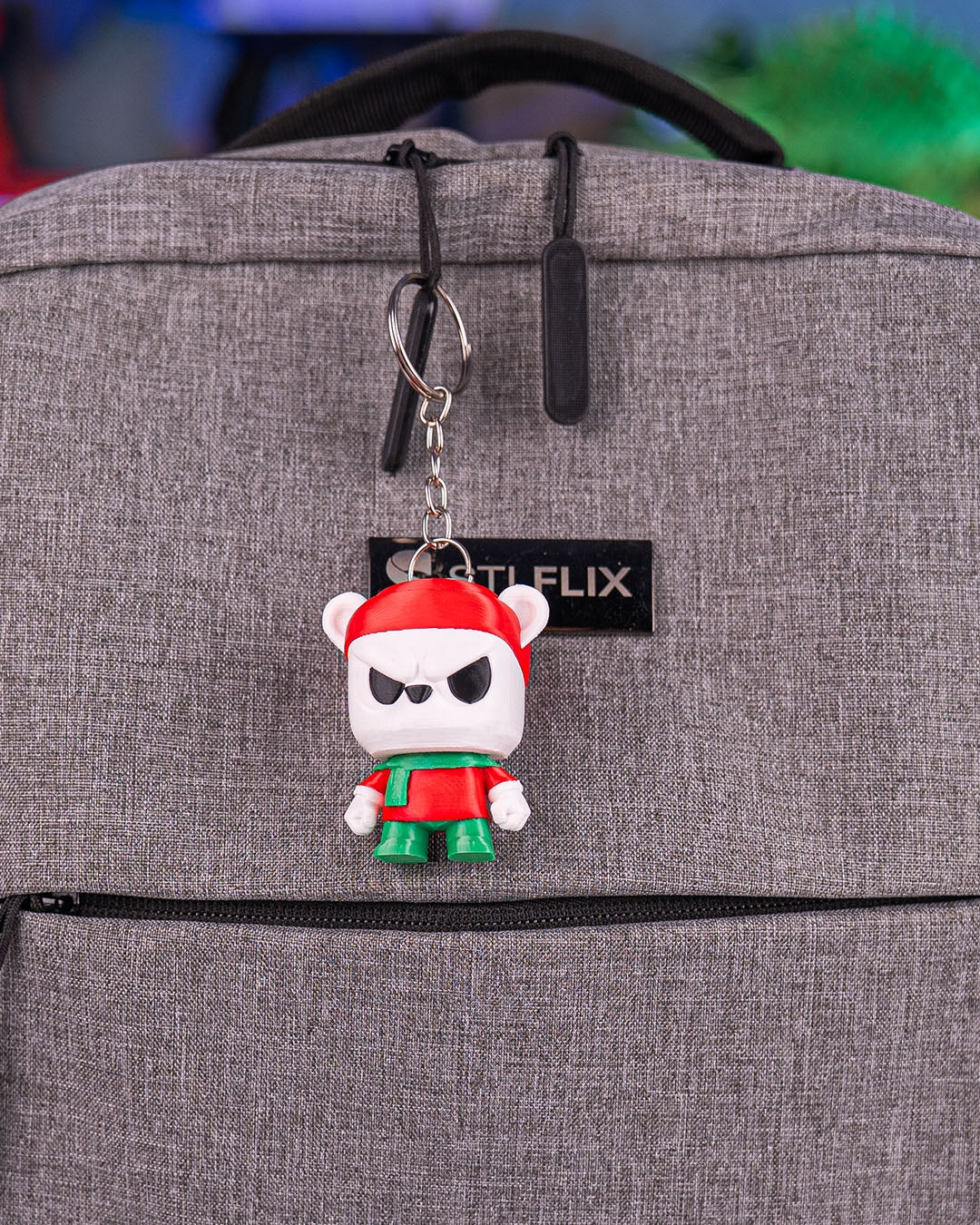 Chaveiro e Enfeite de Árvore - Urso Polar Bravo