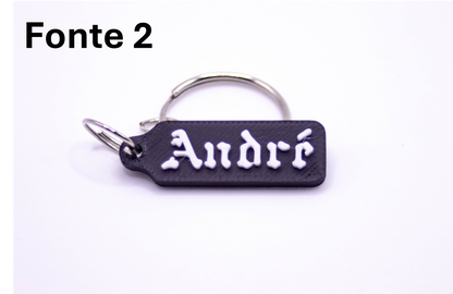 [CUSTOMIZÁVEL] Chaveiro com Nome