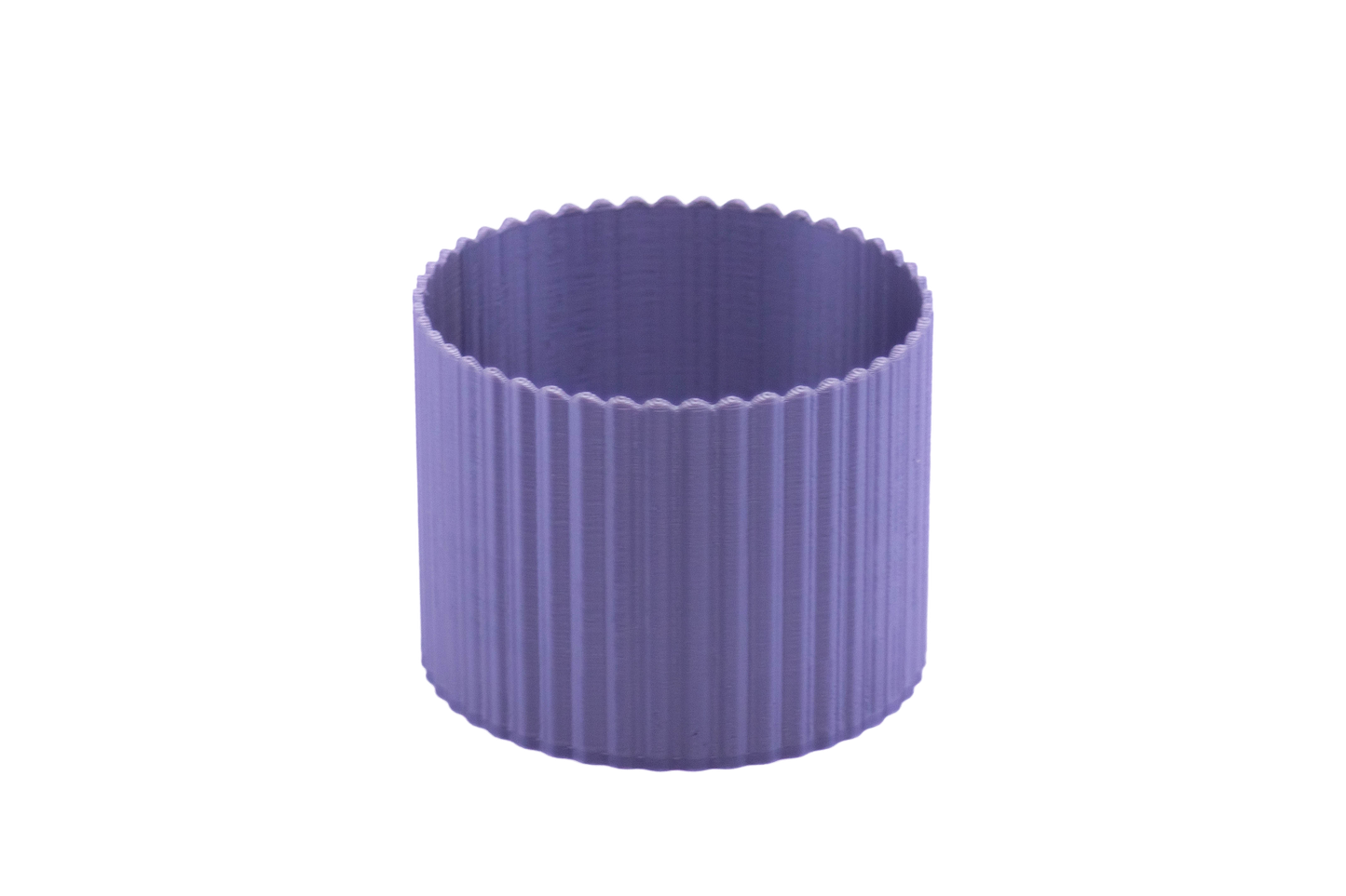 Vaso Cilíndrico com Ranhuras Modernas