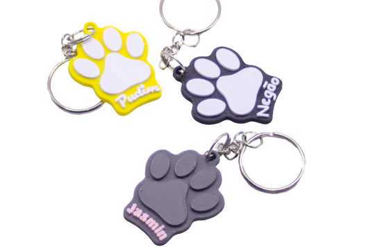 [CUSTOMIZÁVEL] Chaveiro de Patinha de Pet