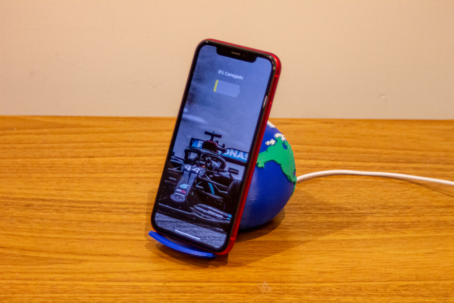 Base de Carregamento por Indução para Celular - Planeta Terra