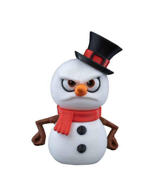 Enfeite de Árvore - Boneco de Neve Zangado