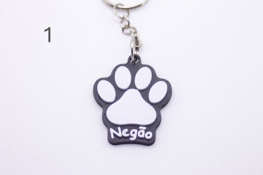 [CUSTOMIZÁVEL] Chaveiro de Patinha de Pet