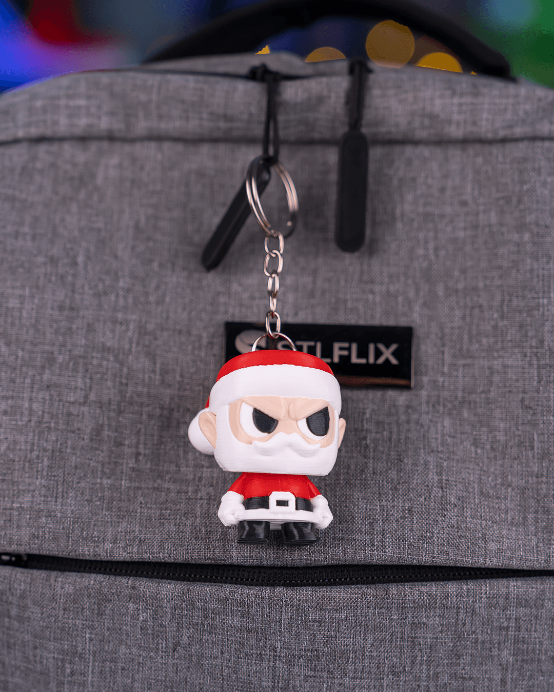 Chaveiro e Enfeite de Árvore - Papai Noel Bravo