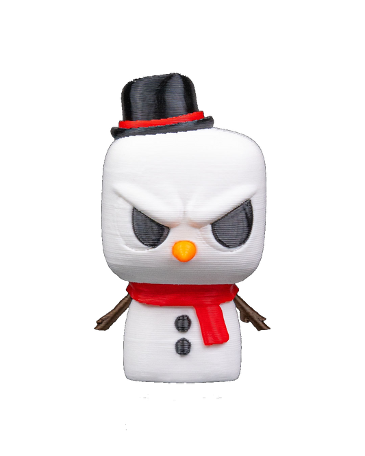 Chaveiro e Enfeite de Árvore - Boneco de Neve Bravo