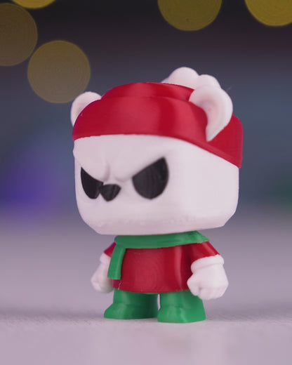 Chaveiro e Enfeite de Árvore - Urso Polar Bravo